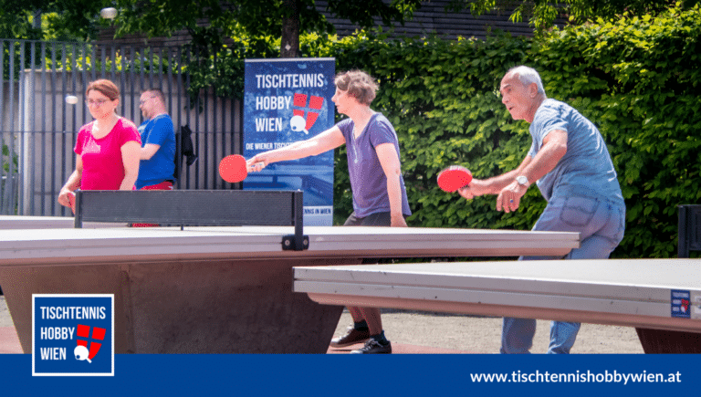 Tischtennis-Aktivitäten in ganz Wien - An über 260 öffentlichen Tischtennisplatten entstehen durch spontane Begegnungen und die Nutzung unserer Wiener Tischtennis App wahre Begeisterung und Spielfreude.