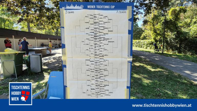 Ein einfacher Spielmodus sorgt beim Wiener Tischtennis Cup für maximale Spielfreude: Jede*r Teilnehmer*in hat garantiert mindestens zwei Spiele – vorausgesetzt, alle Angemeldeten sind vor Ort. So wird die Aktivität an den Wiener Tischtennisplatten gefördert!