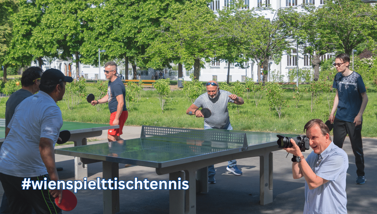 Tischtennis in Wien Simmering im Herderpark - Tischtennis Treffen