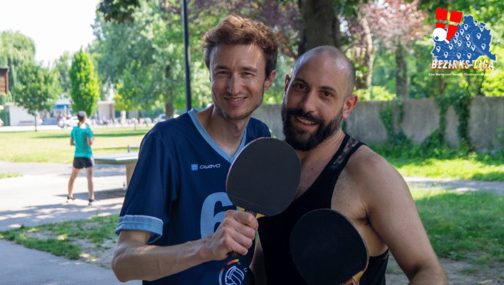 Tischtennis Vielfalt beim Wiener Tischtennis Bezirksliga Doppel Turnier. Team Favoriten spielt sich zum Sieg!