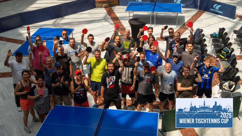 Tischtennis begeistert in der Lugner City beim Start des einzigartigen Tischtennis-Wochenendes in Wien - Tag 1 des 6. Wiener Tischtennis Cups 2025, Teil einer dreiteiligen Eventserie an zwei Standorten.