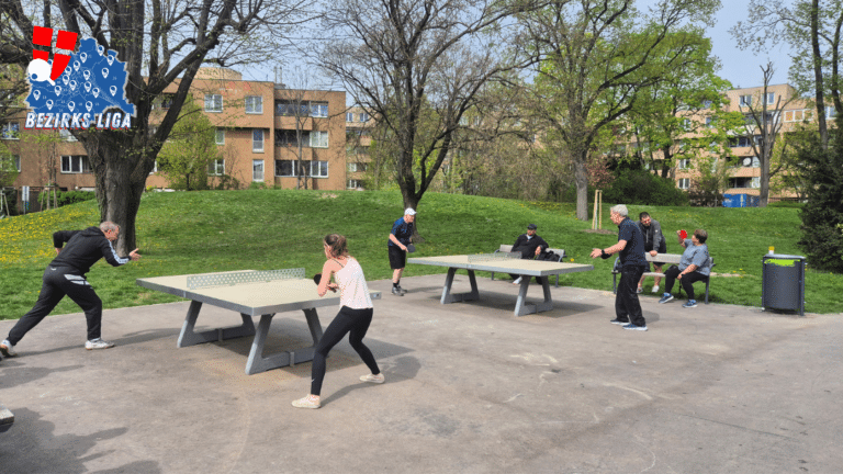 Sport im öffentlichen Raum: Die Wiener Tischtennis Bezirksliga bespielt die grünen Lungen der Stadt und macht Tischtennis in fast jedem Wiener Park erlebbar.