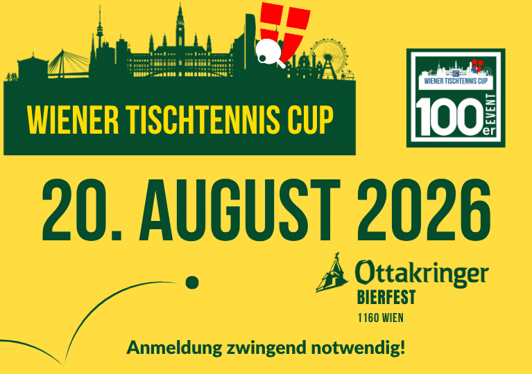 Der Wiener Tischtennis Cup geht in seine dritte Saison und etabliert sich damit als eine der erfolgreichsten Turnierserien im Wiener Tischtennis. Gespielt wird an außergewöhnlichen, sehenswerten Locations, an denen zuvor noch nie eine Tischtennisplatte stand. Das Format bietet passende Bewerbe für alle Spielstärken – vom ambitionierten Hobbyspieler bis zur erfahrenen Spielerin.