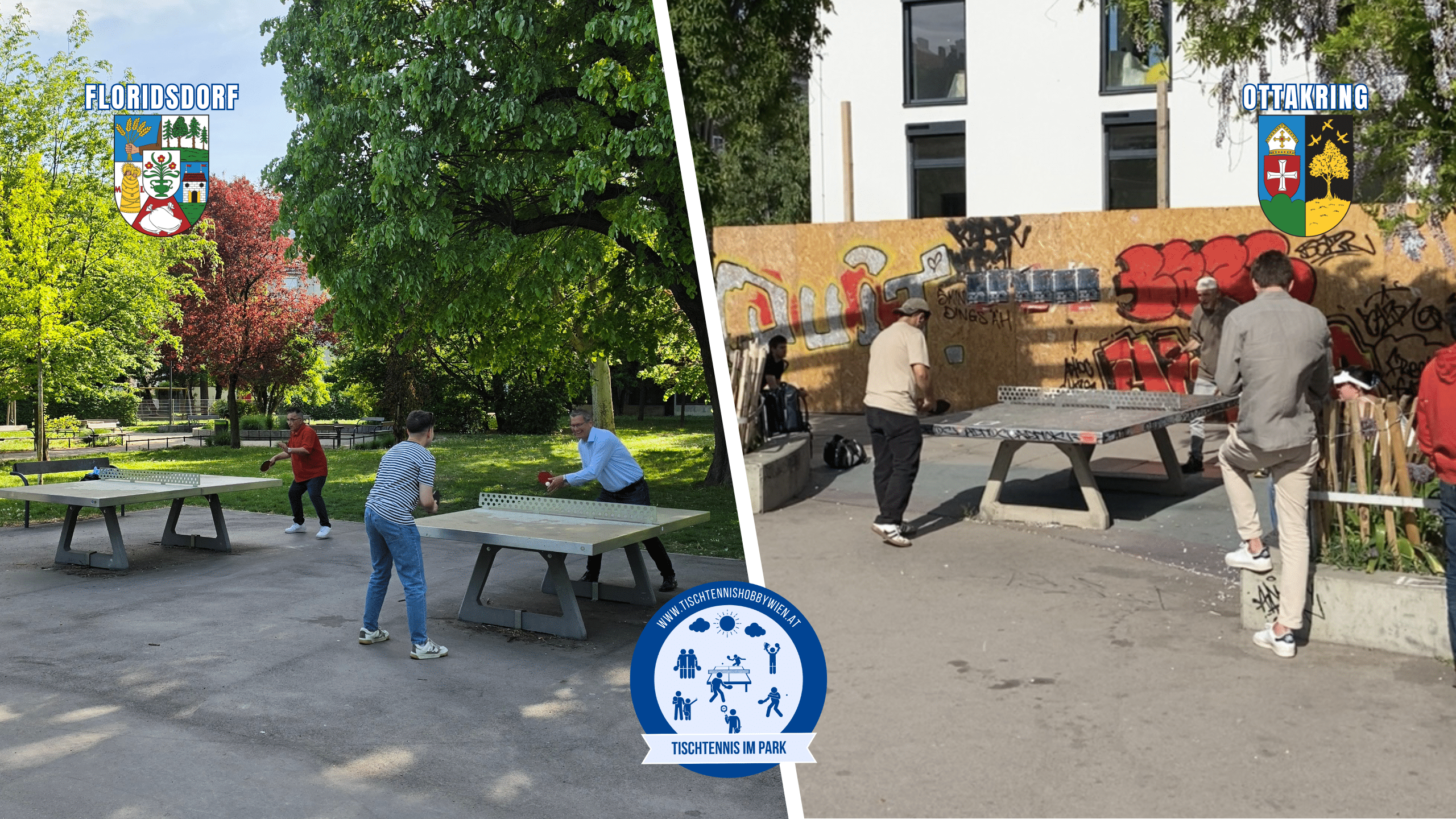Tischtennis im Park – Start in die Saison 2026 in Floridsdorf und Ottakring