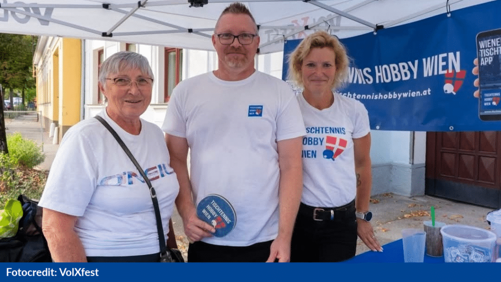 Die Gründer der Initiative Tischtennis Hobby Wien, die tischtennisbegeisterte Menschen aus ganz Wien bezirksübergreifend zusammenbringen möchte.