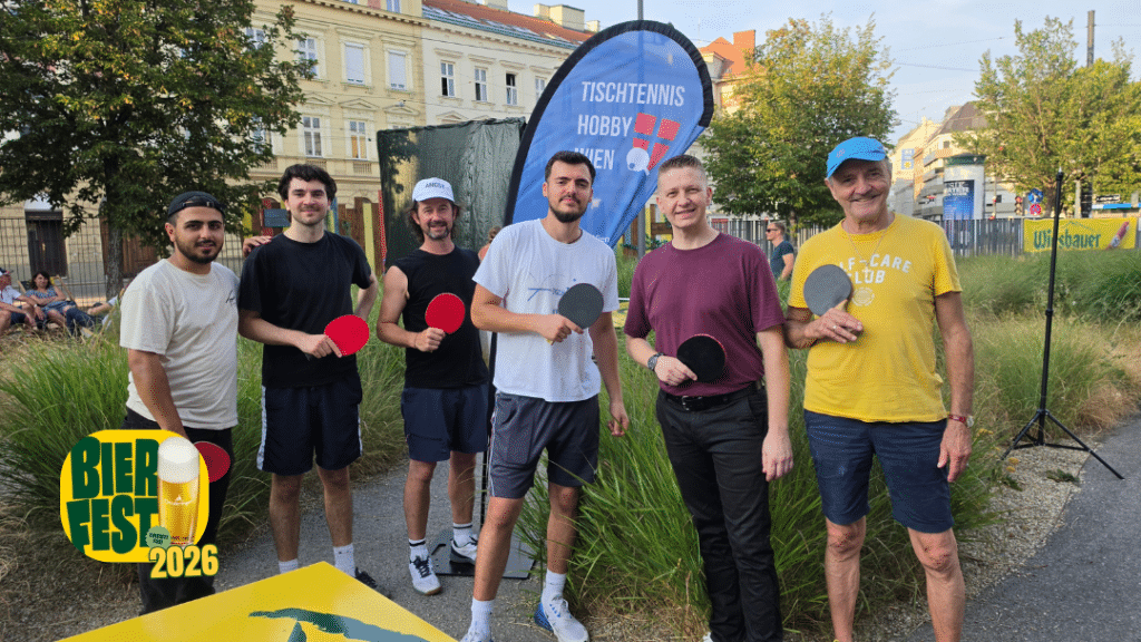 Tischtennis erobert Wien: Tischtennis-Begegnungen der besonderen Art - neue Leute kennenlernen bei einer gemeinsamen Runde an der Platte.