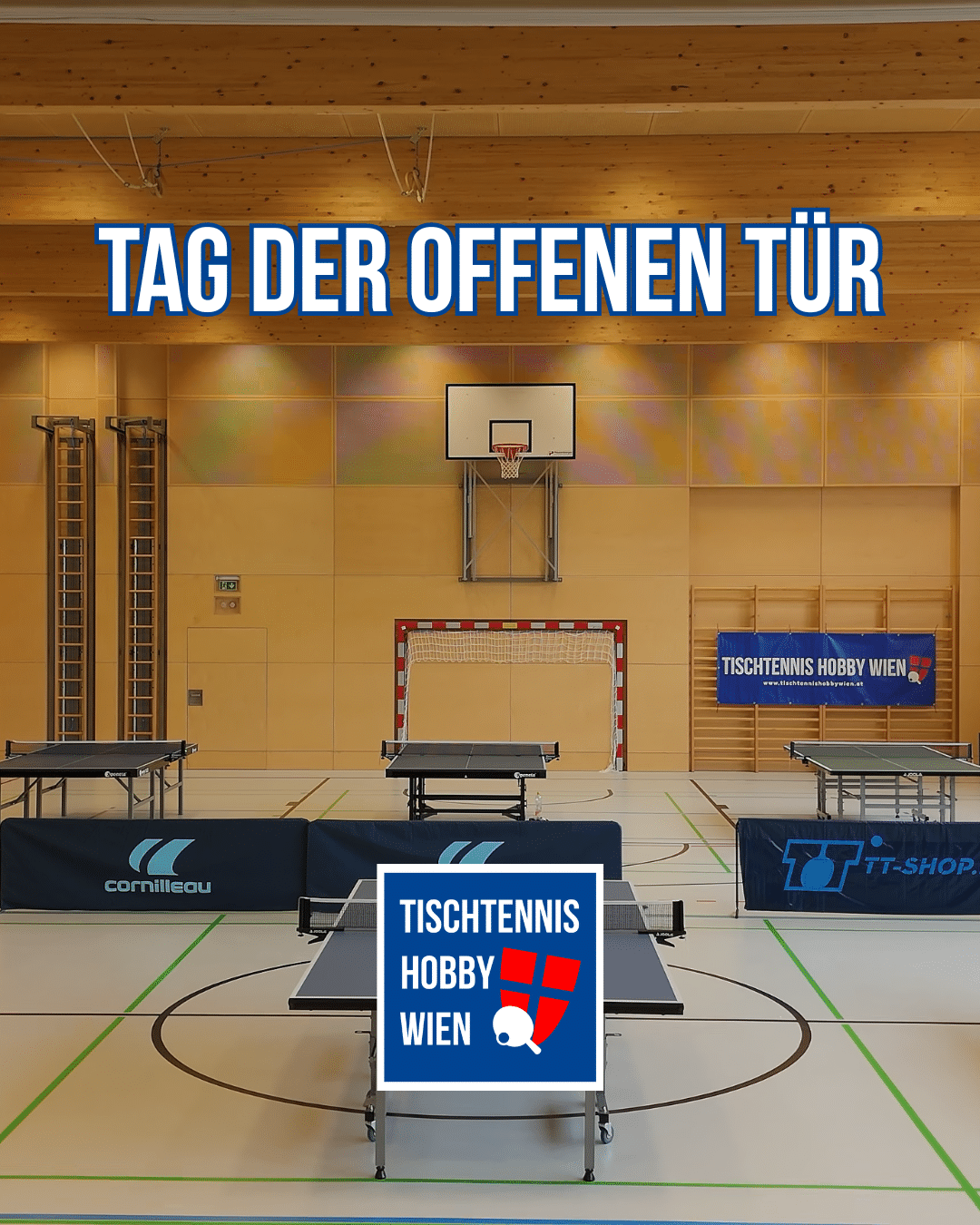 Tischtennishalle Floridsdorf: Tag der offenen Tür 2026, unsere Hallen-Saison beginnt