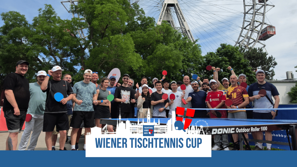 Highlight 2026: Zum dritten Mal in Folge machte der Wiener Tischtennis Cup vor dem Wiener Riesenrad Station. Zum Jubiläum wurde gleich ein besonderer Coup umgesetzt: zwei Cup-Events an einem Tag. Am 6. Juni 2026 war der Turnierraster vollständig gefüllt und die Tischtennis-Begeisterung vor dem Wiener Riesenrad so groß wie nie. Ein außergewöhnlicher Cup-Tag, der als besonderer Moment in die Geschichte des Wiener Tischtennis Cups eingeht.