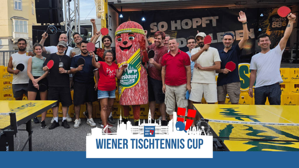 Eine besondere Premiere beim Wiener Tischtennis Cup 2026: Erstmals war der Cup bei einem Wiener Traditionsunternehmen zu Gast. Am 27. August 2026 ab 16 Uhr wurde beim Ottakringer Bierfest aufgeschlagen und der Wiener Hobby Tischtennissport auf eine ganz besondere Bühne gebracht. Auch die kurzfristige Verschiebung und das kleinere Teilnehmerfeld konnten der Begeisterung und Stimmung beim Event nichts anhaben. Ein gelungener Nachmittag bei der Ottakringer Brauerei - vielen Dank an das gesamte Team für die tolle Möglichkeit. Wir freuen uns bereits auf das nächste Jahr!